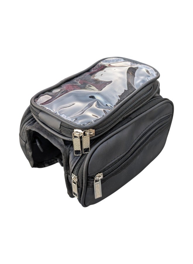Waterproof Bicycle Frame Bag Mounted on the Front Frame with Multiple Pockets for Carrying Essentials - Image 1